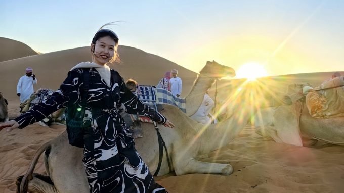 Camel sunset